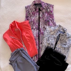 Barco Scrub Uniform Lot - 2 Jackets,2 Pants & Vest